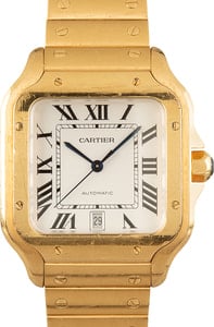 Santos de Cartier Watch 18k Yellow Gold