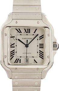 Cartier Santos de Cartier Silver Roman Dial