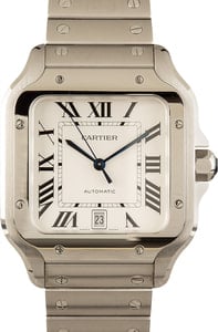 Pre-Owned Cartier Santos de Cartier Silver Dial