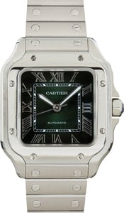 Cartier Santos De Cartier Medium Model Green Dial