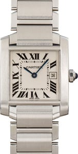 Cartier Tank Francaise W51011Q3 Midsize Stainless Steel