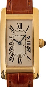 Cartier Tank Americaine 1725 18k Yellow Gold