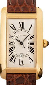 Cartier Tank Americaine Silver Roman Dial