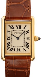 Cartier Tank Quartz 18k Yellow Gold