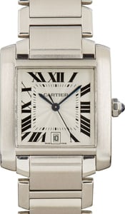 Cartier Tank Francaise White Roman Dial