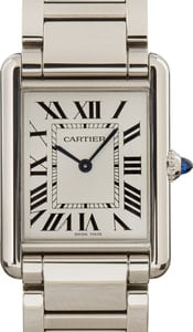 Used Cartier Tank Must Watch Stainless Steel