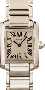 Ladies Cartier Tank Francaise 18k White Gold