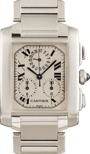 Cartier Tank Francaise Chronoflex Stainless Steel