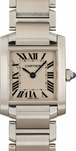 Cartier Pre-owned Tank française 28mm - White