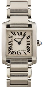 Ladies Cartier Tank Francaise Stainless Steel