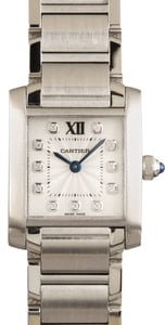 Ladies Cartier Tank Francaise Silver Diamond