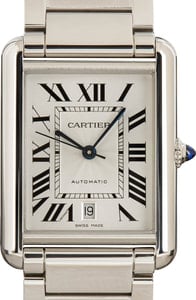 Pre-owned Cartier Tank Must Watch Stainless Steel