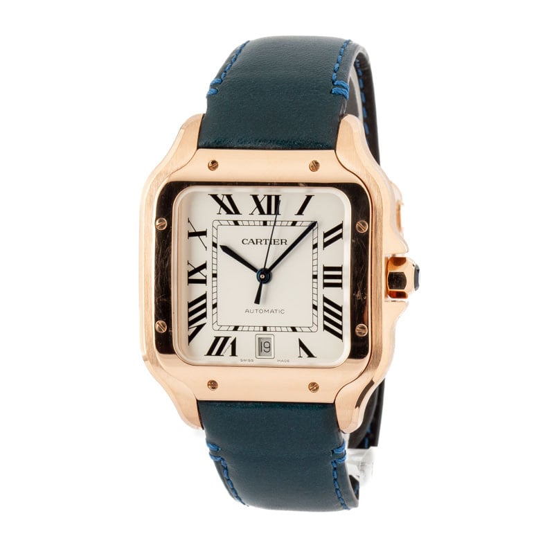 Pre-Owned Santos de Cartier 18k Rose Gold