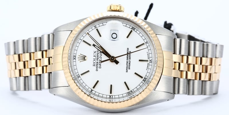 Datejust Rolex 16013 White Index