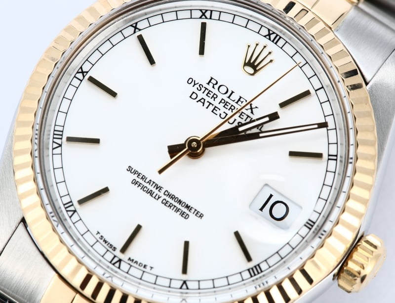 Datejust Rolex 16013 White Index