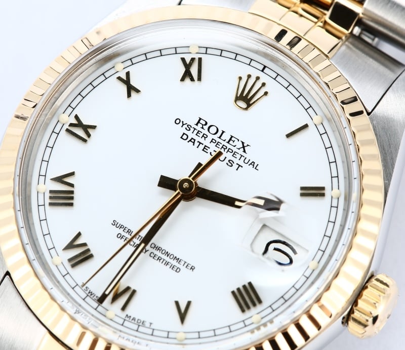 Datejust Rolex 16013 White Roman