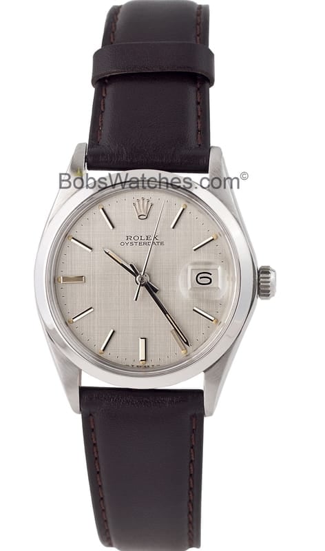 mens rolex with leather band