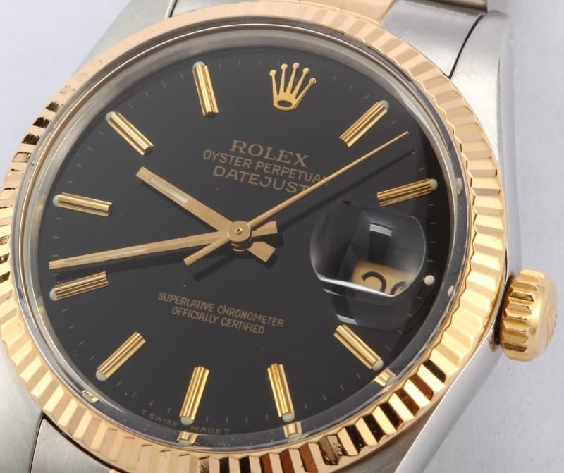 Men's Pre-Owned Rolex DateJust Steel and Gold 16013