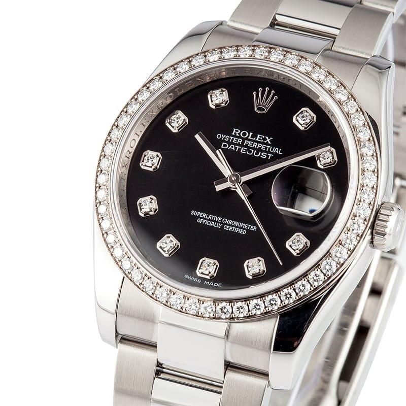 Rolex Datejust Black Diamond Dial 116244