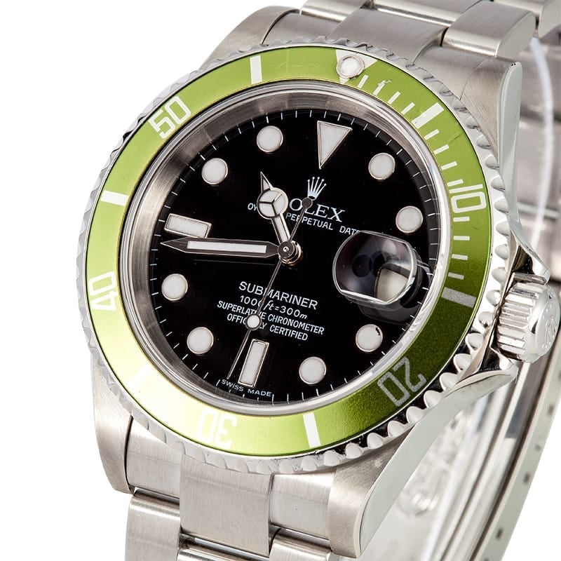 Rolex Submariner Faded Green Anniversary 16610