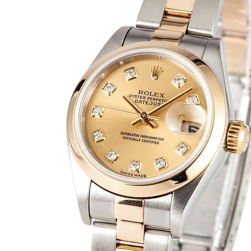 Rolex Two Tone Diamond Dial Datejust 79173