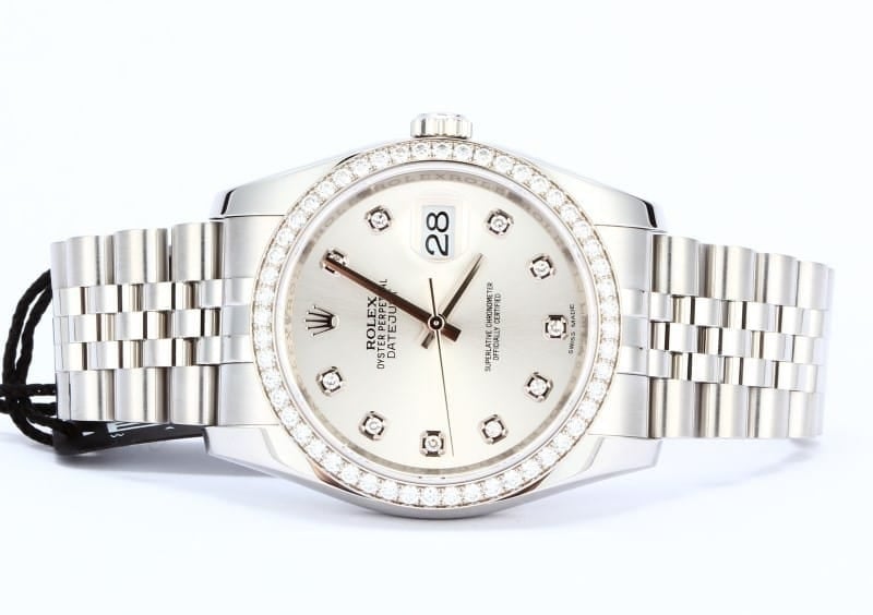 Rolex 116244 Silver Diamond Dial