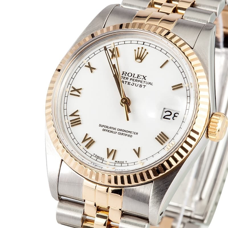 Rolex Datejust 16013 White Roman