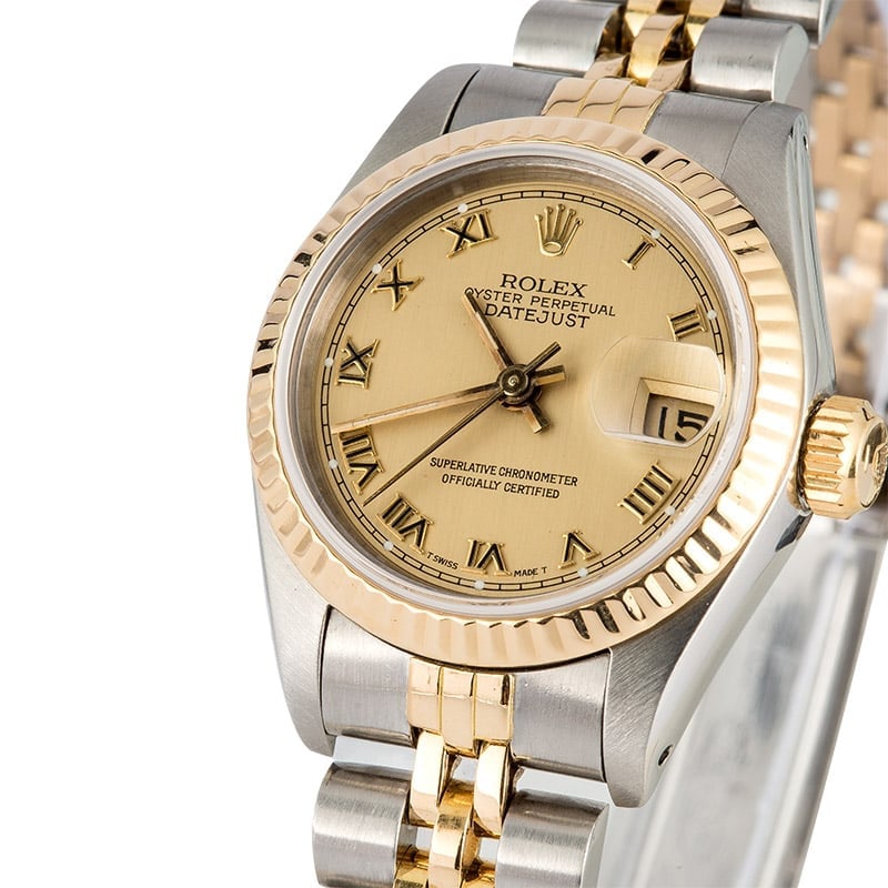 Rolex Lady Datejust 69173 Champagne Roman Dial