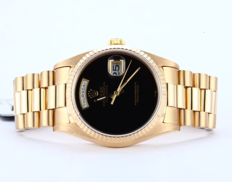 Rolex 18K President Onyx Dial 18238