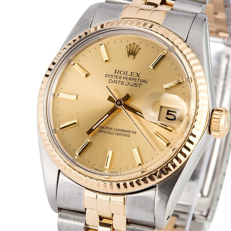 Rolex Datejust Champagne 16013 Two Tone