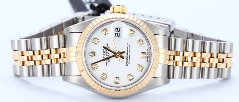 Ladies Rolex Datejust, White Diamond Dial 79173