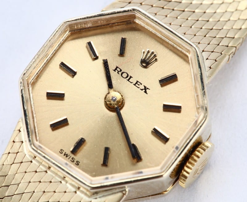 Rolex Ladies Gold Cocktail