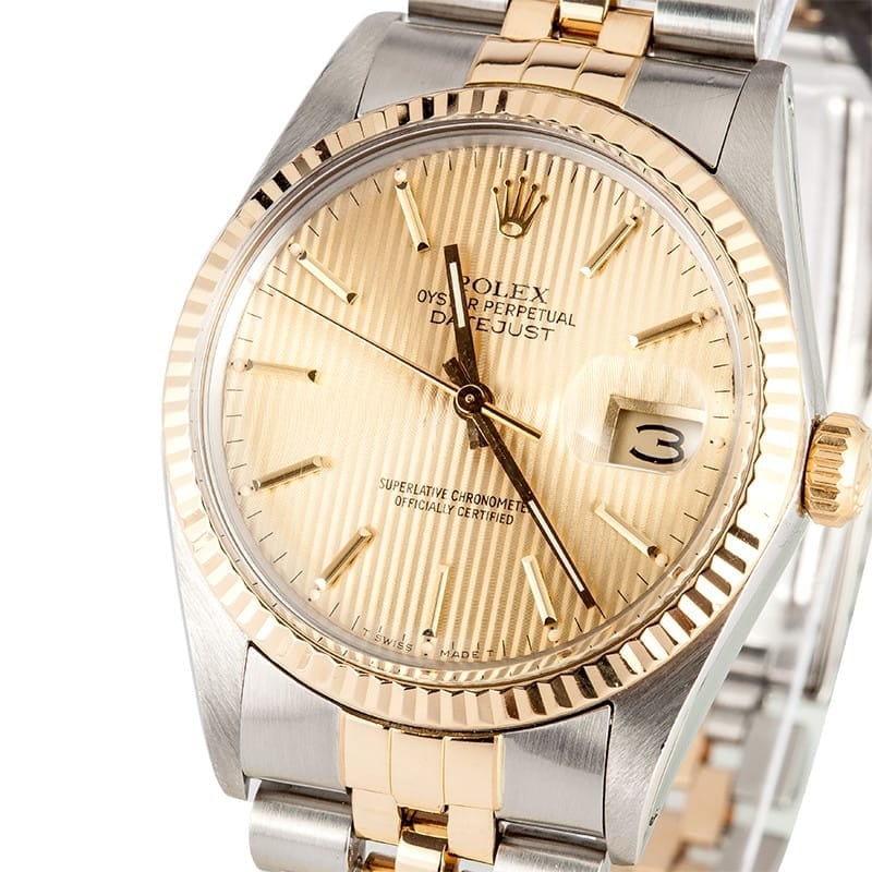 Rolex Oyster Perpetual DateJust Stainless Steel and Gold 16013