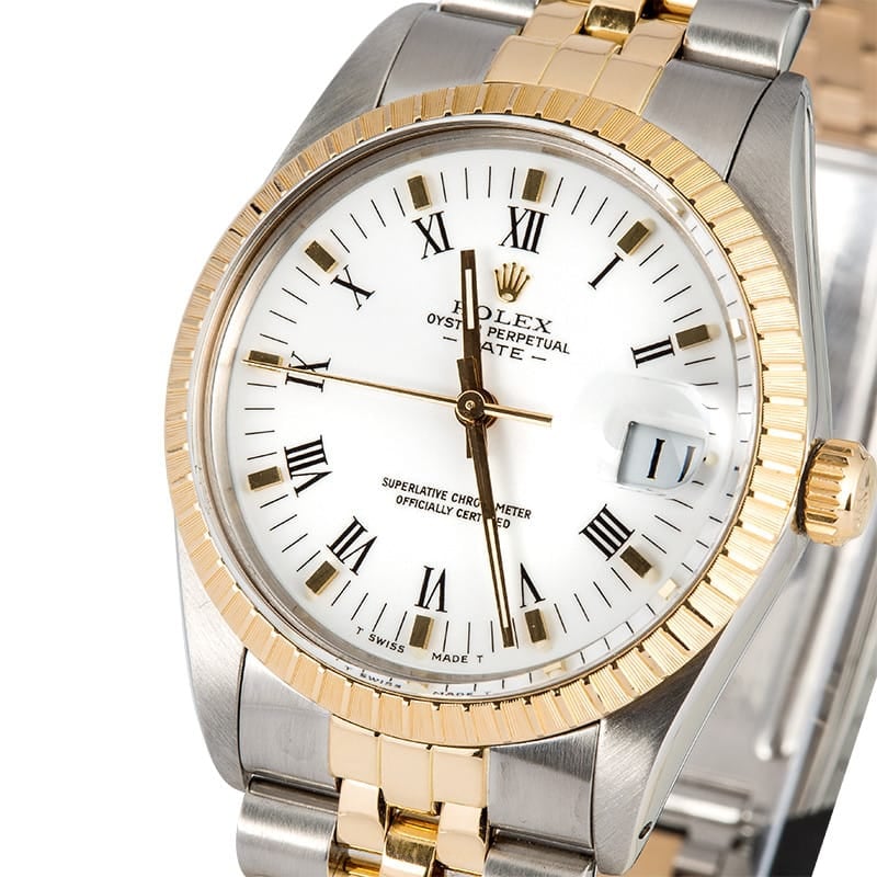 Rolex Date 15053 White Dial