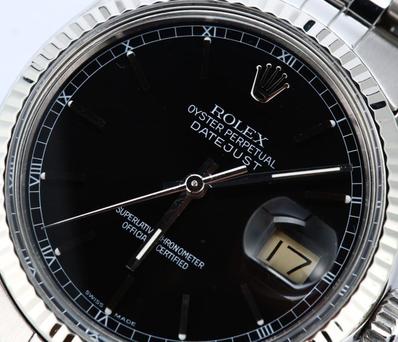 Rolex Datejust 16014 Black Index Dial