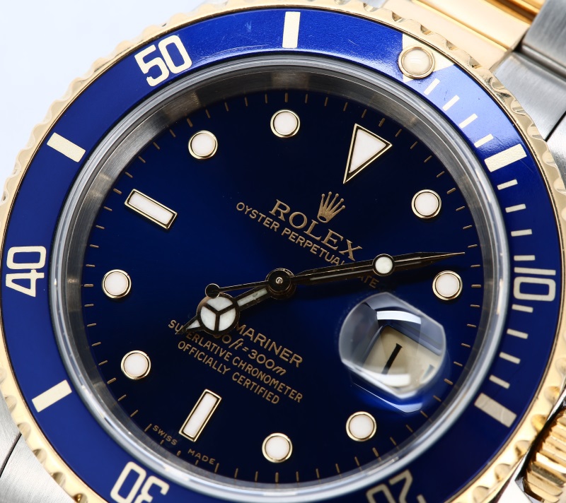 Rolex Submariner 16613 Two Tone Blue Bezel