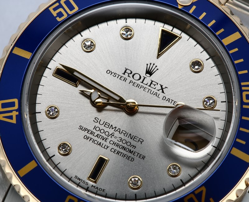 Rolex Submariner 16613 Slate Serti Dial