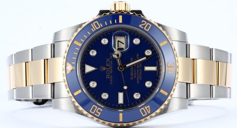 Rolex Submariner Two Tone 116613 Diamond Dial