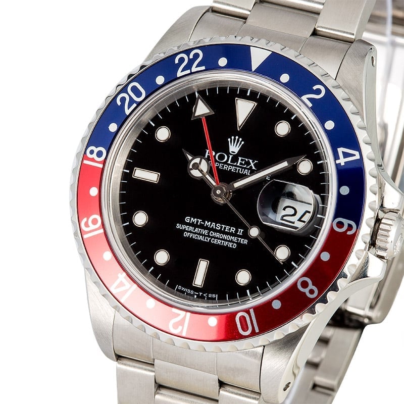 Rolex GMT Master II Pepsi 16710 Certified Pre-Owned