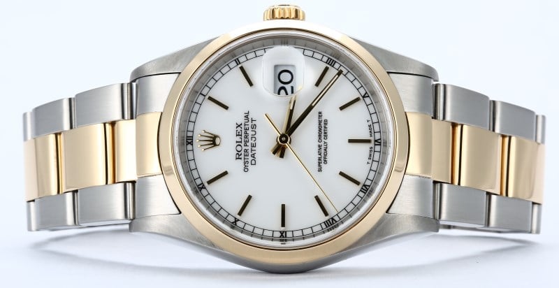 Rolex Datejust 16203 White Index Dial