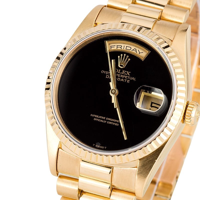 Rolex President 18238 Onyx Dial