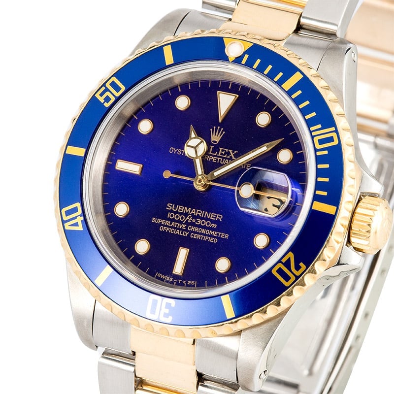 Rolex Submariner Blue Dial 16613 Certified Pre-Owned