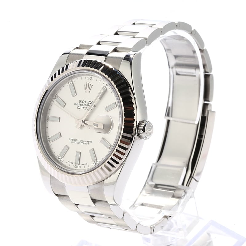 Pre Owned Rolex Datejust II Silver Dial 116334