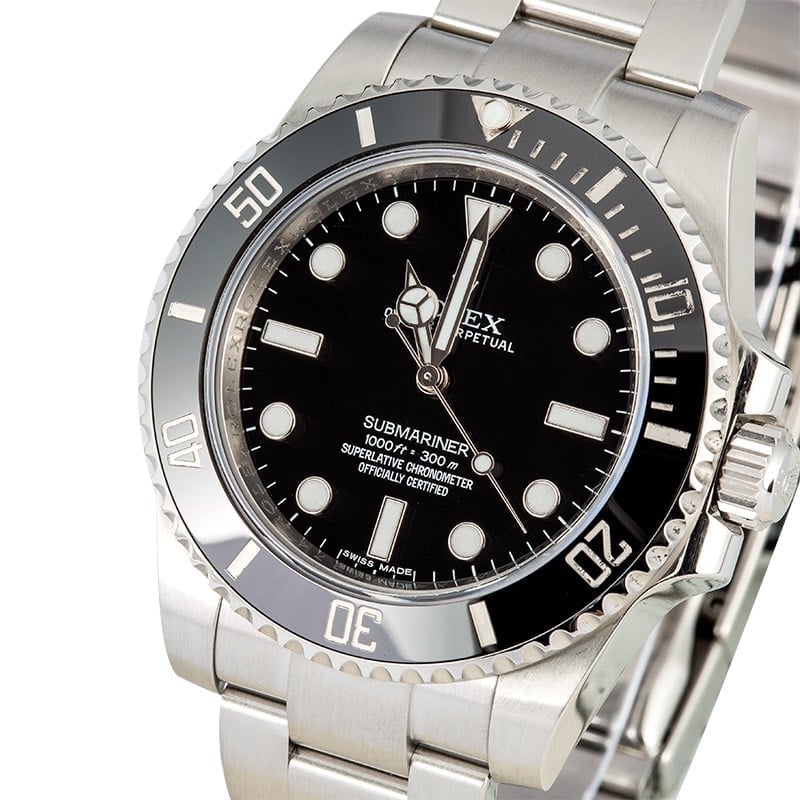 Rolex Submariner 114060 Ceramic Bezel 100% Authentic