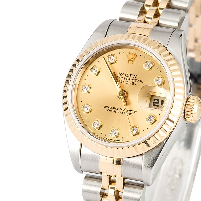 Rolex Ladies Datejust 79173 Champagne Diamond Dial