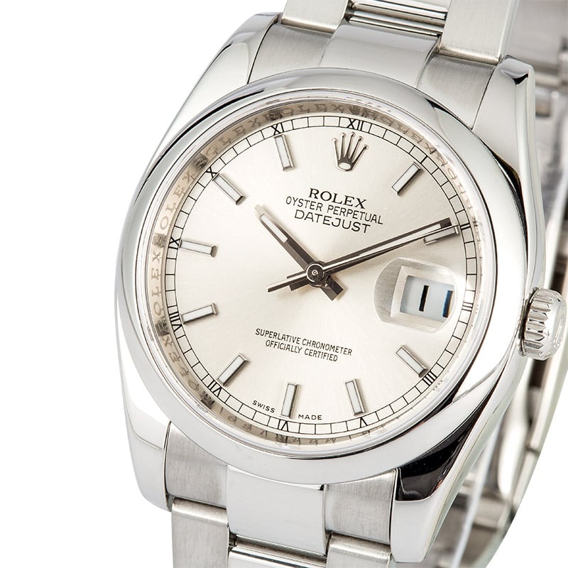 Rolex Datejust 116200 Silver Luminous Dial