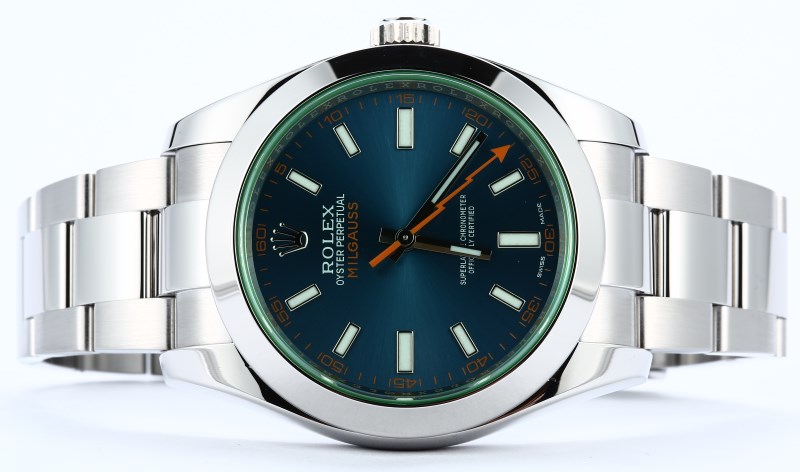 Rolex Milgauss 116400B Green Crystal