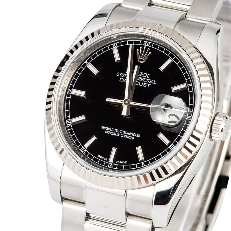 Rolex Datejust 116234 Black Index Dial