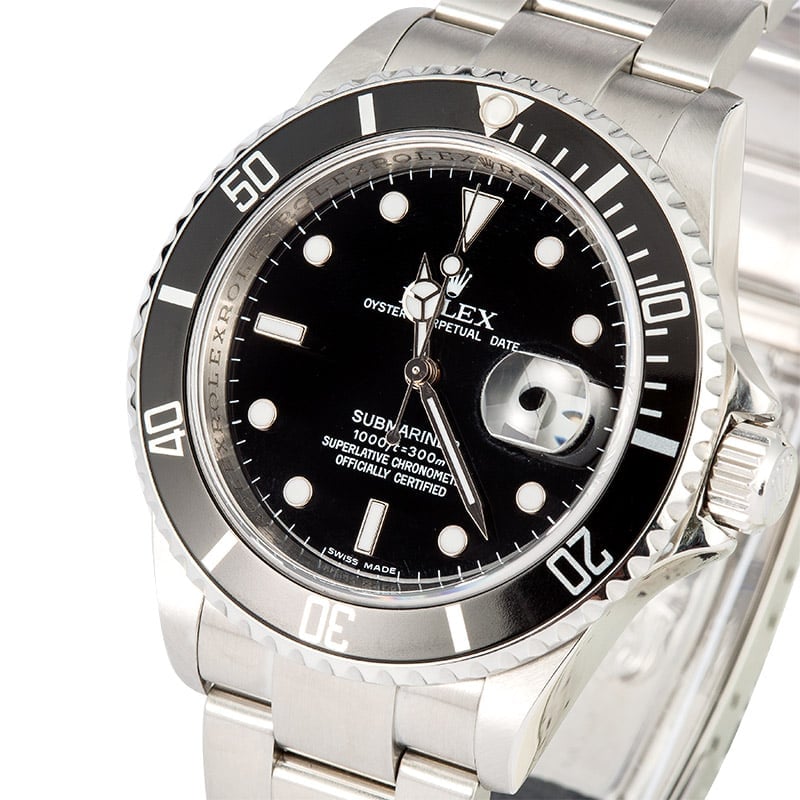 Rolex Men's Submariner Serial Engraved 16610