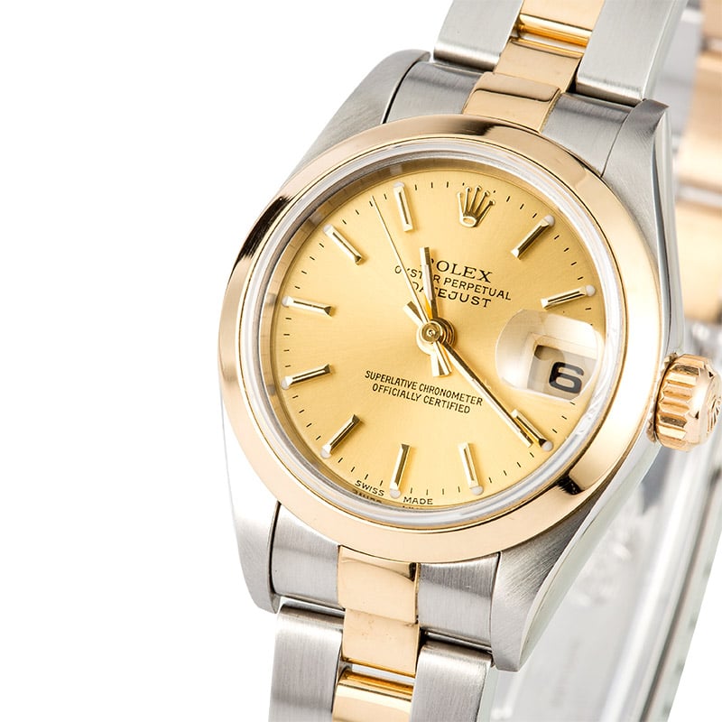 Ladies Rolex Datejust 79163 Champagne Dial